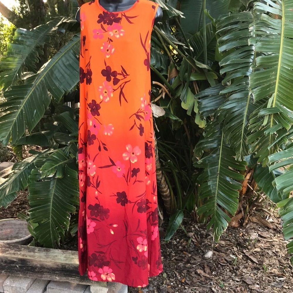 Sunset  floral column dress